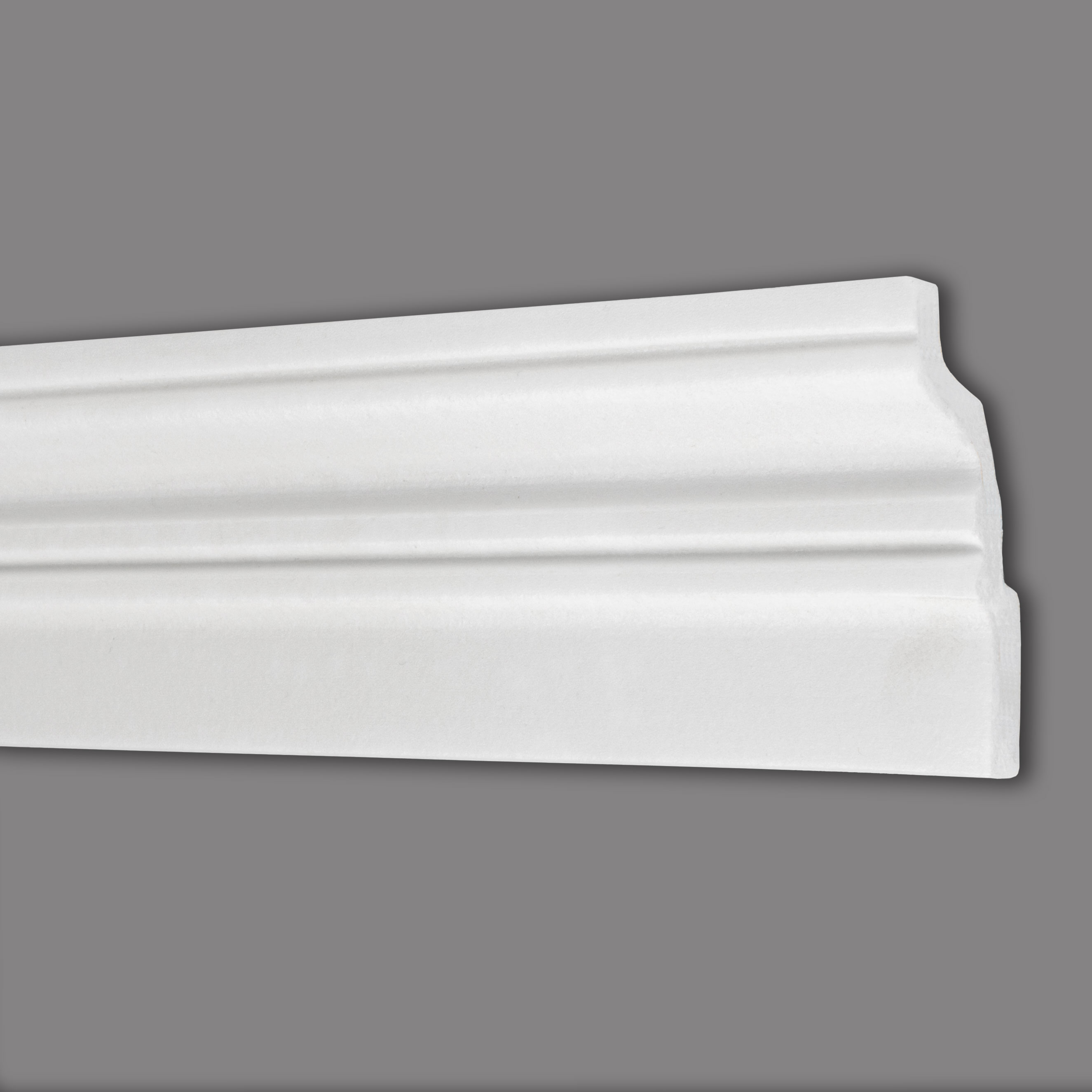 Wiesemann | Stuckleiste Glasgow 30 | Polystyrol | 45 x 87 x 2000 mm | Deckenleiste | Weiß