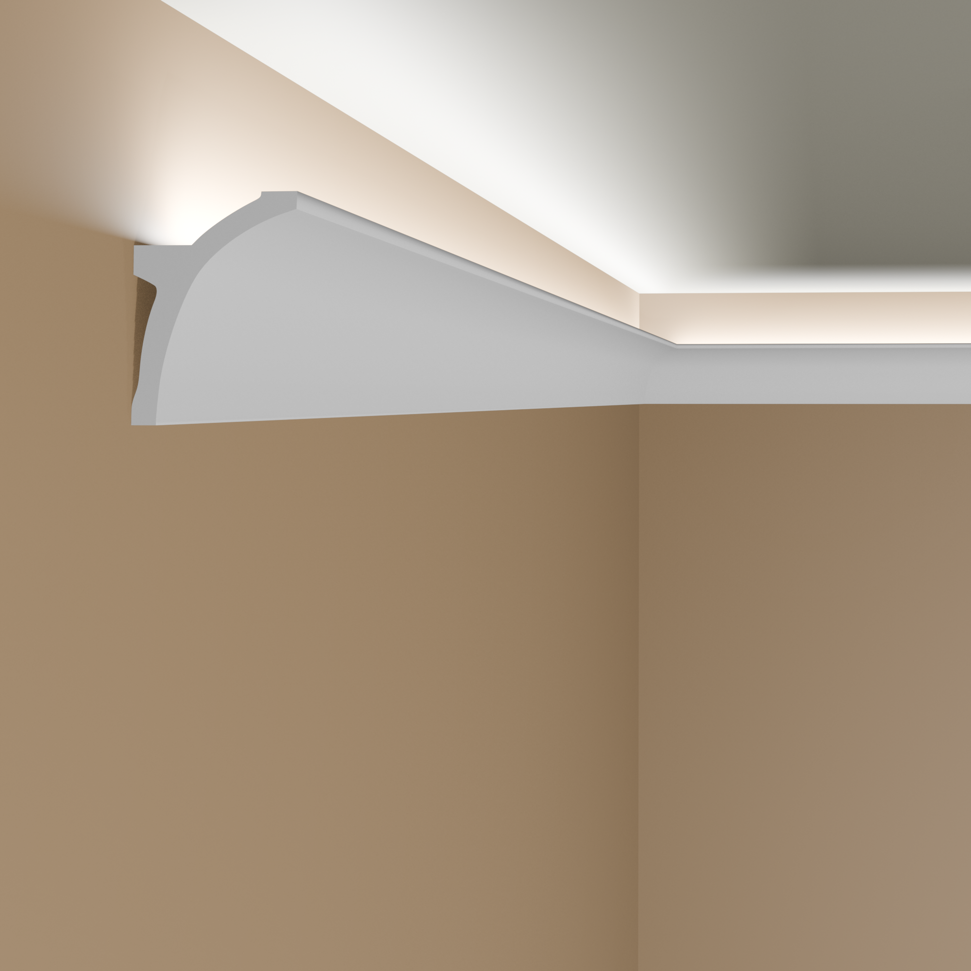 PROVISTON Licht Stuckleiste Kunststoff Weiß | 50 x 100 x 2000 mm Moderne Lichtleiste für die Decke PROVISTON Licht Stuckleiste Kunststoff Weiß | 50 x 100 x 2000 mm Moderne Lichtleiste für die Decke