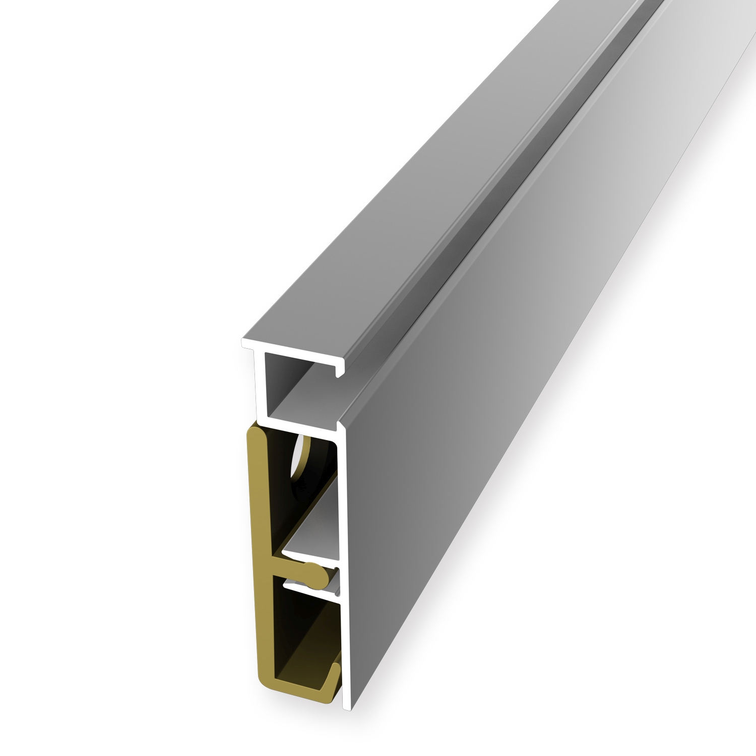 LED Sockelleiste 60 x 60 x 2500 mm Aluminium LED Fußleiste Glatt Gebohrt versch. Farben Küberit