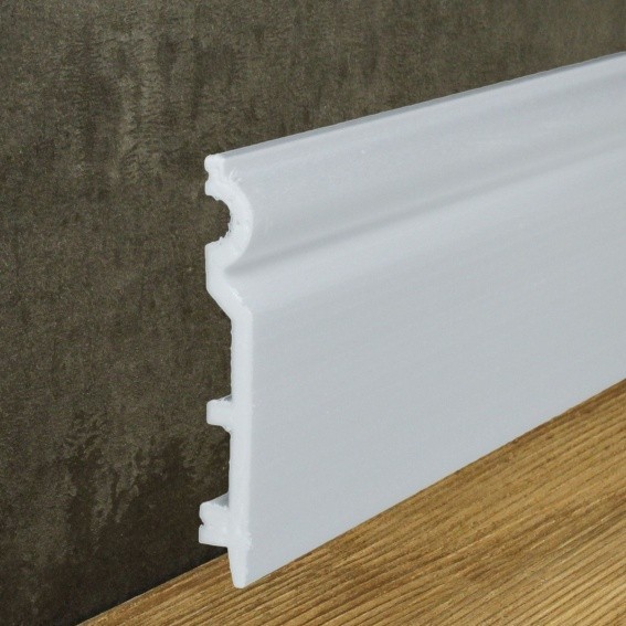 Wiesemann Innenwinkel | Für Qualitäts Sockelleiste 15 x 120 mm Kunststoff Wasserfest Weiß