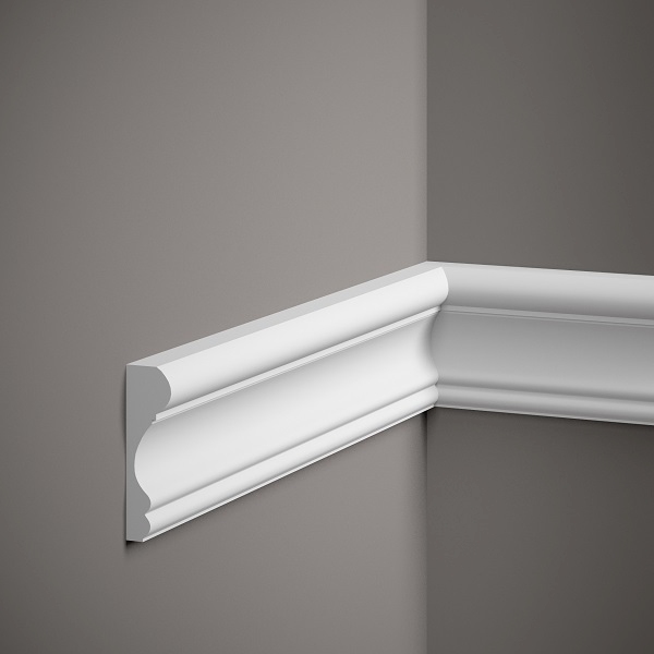 Mardom Wandleiste MDD311 Profoam 25 x 85 x 2000 mm Weiß Zierleiste Dekorleiste