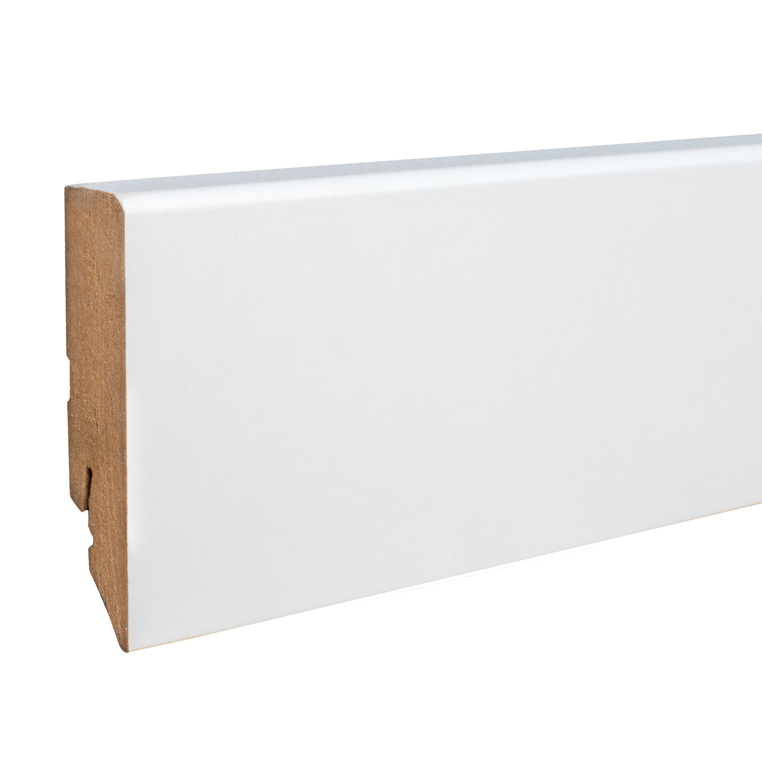 Neuhofer Sockelleiste "Canelli" FU086L MDF 16 x 70 x 2400 mm Weiß Fußleiste