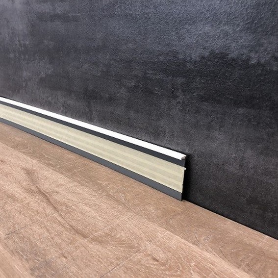 Sockelleiste "Ancona" PVC Hartschaum 6 x 55 x 2500 mm Weiß moderne Fußleiste by PROVISTON