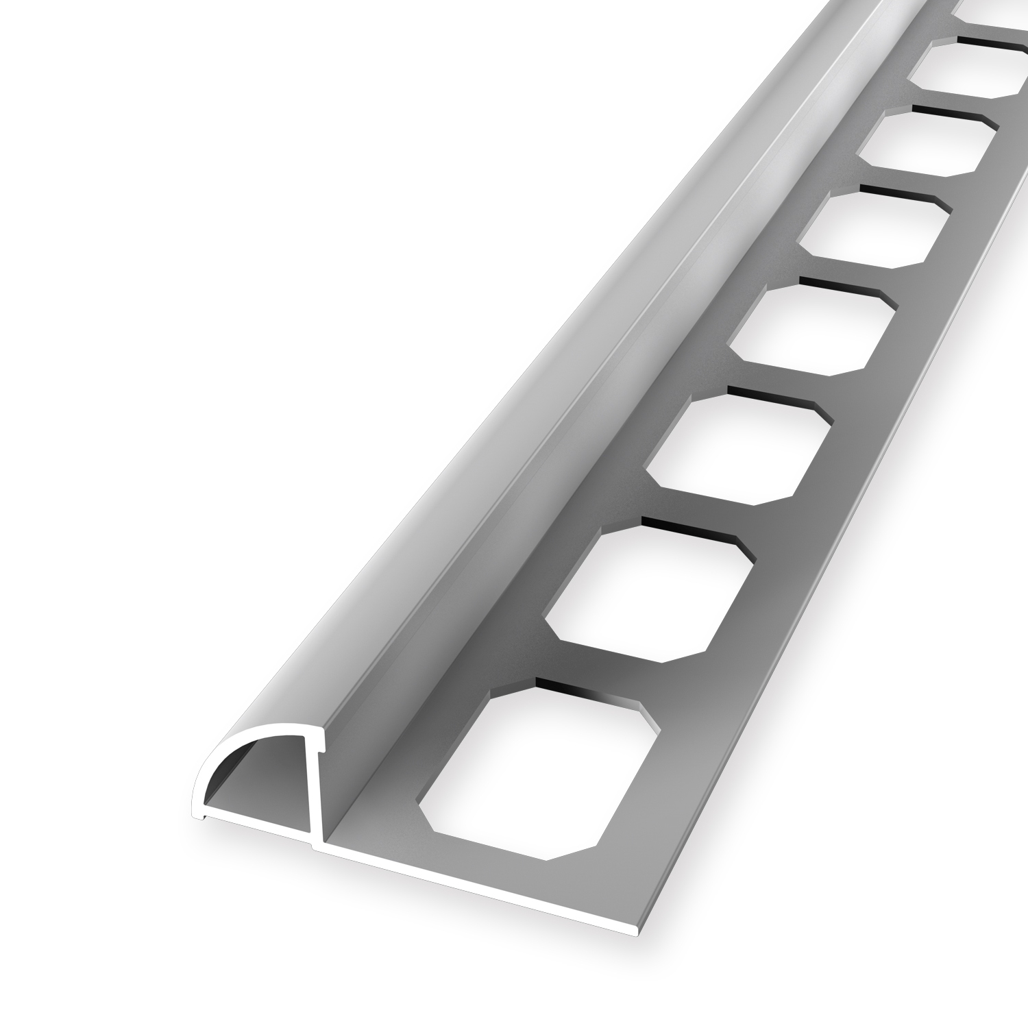 Viertelkreisprofil 10 x 30 mm Einfasshöhe 10 mm Fliesenprofil Geschlossen Gestanzt Küberit