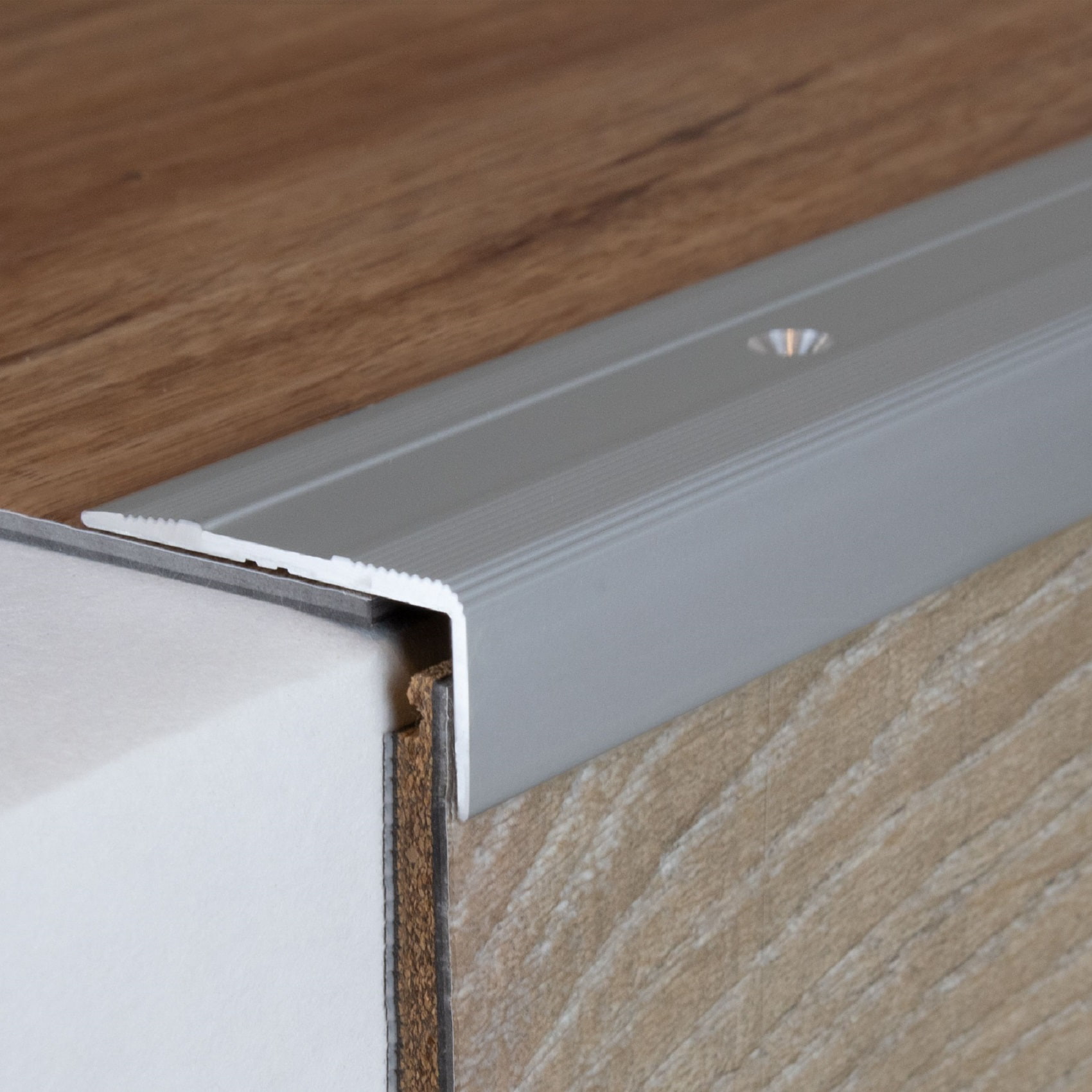 PROVISTON Treppenkanten- & Winkelprofile Milena H 15 mm B 36 mm L 1000 mm Aluminium