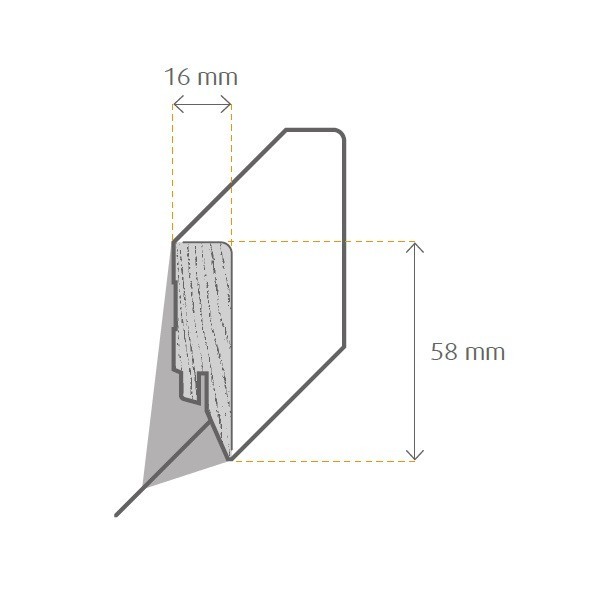 Zeichnung Sockelleiste / Fußleiste / Bodenleiste Taverone-12 (7323)
