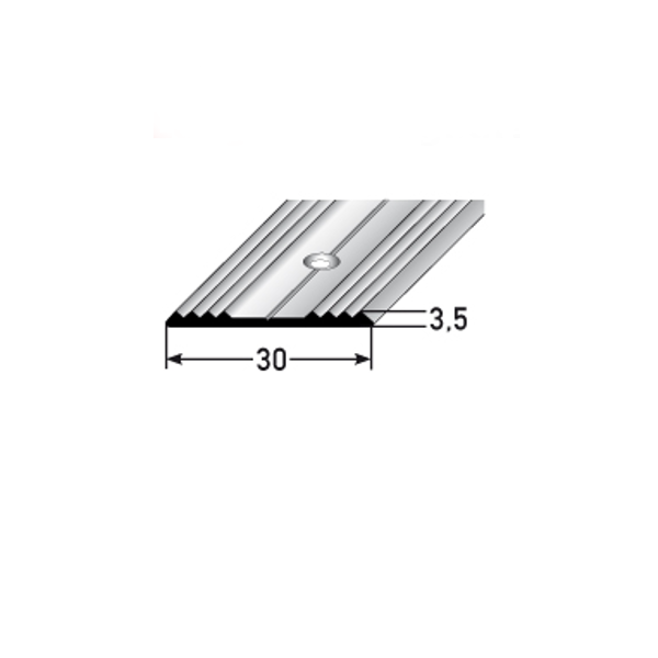 Übergangsprofil "Hilversum" / Übergangsschiene, 3 mm, Typ: 441 (Edelstahl gezogen, gebohrt)-1 (Default)