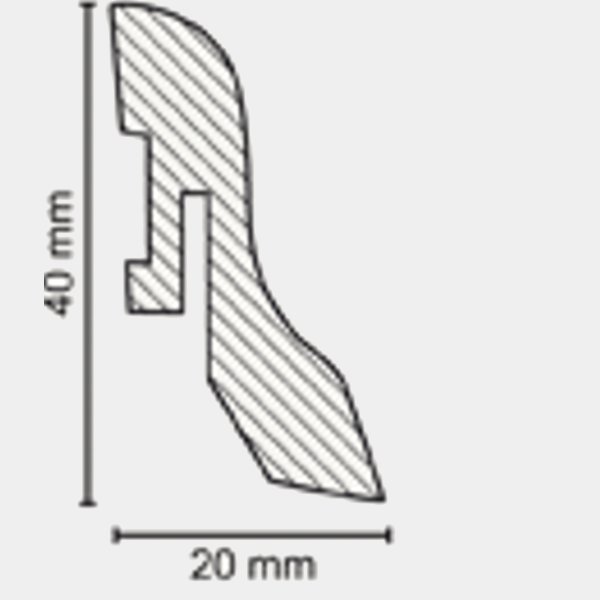 Querschnitt - Sockelleisten "Potsdam"