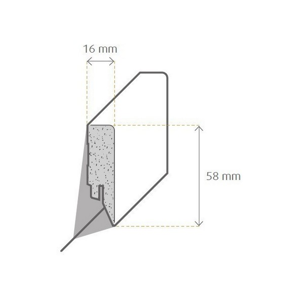 Zeichnung Sockelleiste / Fußleiste / Bodenleiste lecco-82 (74178)