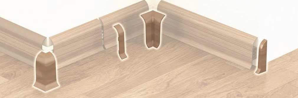 Zubehör für PVC Sockelleiste "Arco" weiß