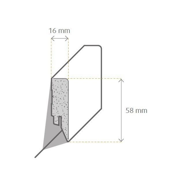 Zeichnung Sockelleiste / Fußleiste / Bodenleiste lecco-24 (7294)