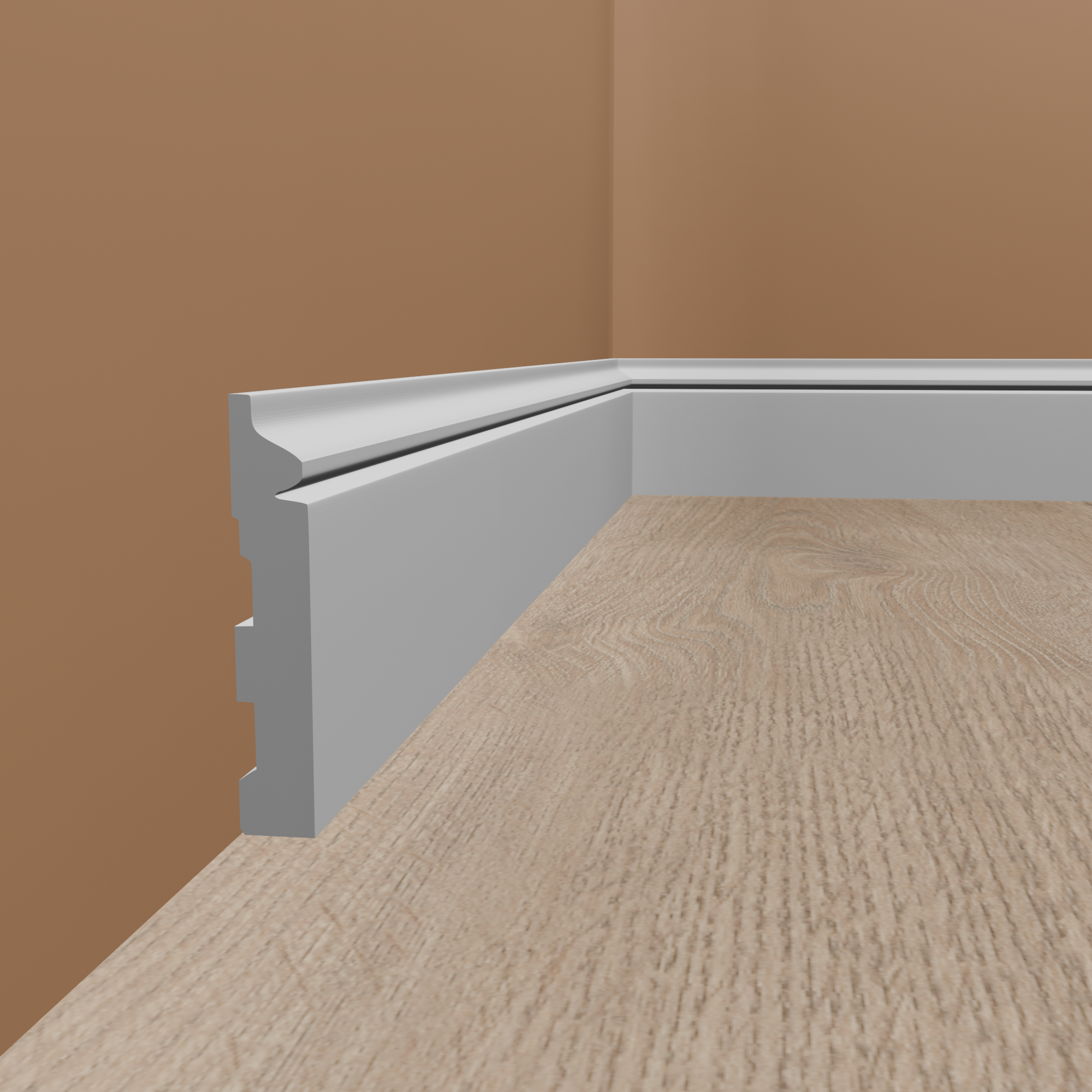 PROVISTON | Sockelleiste "NE358" | 14 x 117 x 2000 mm | Weiß | Fußleiste | Kabelkanal | Hochwertig PROVISTON | Sockelleiste "NE358" | 14 x 117 x 2000 mm | Weiß | Fußleiste | Kabelkanal | Hochwertig