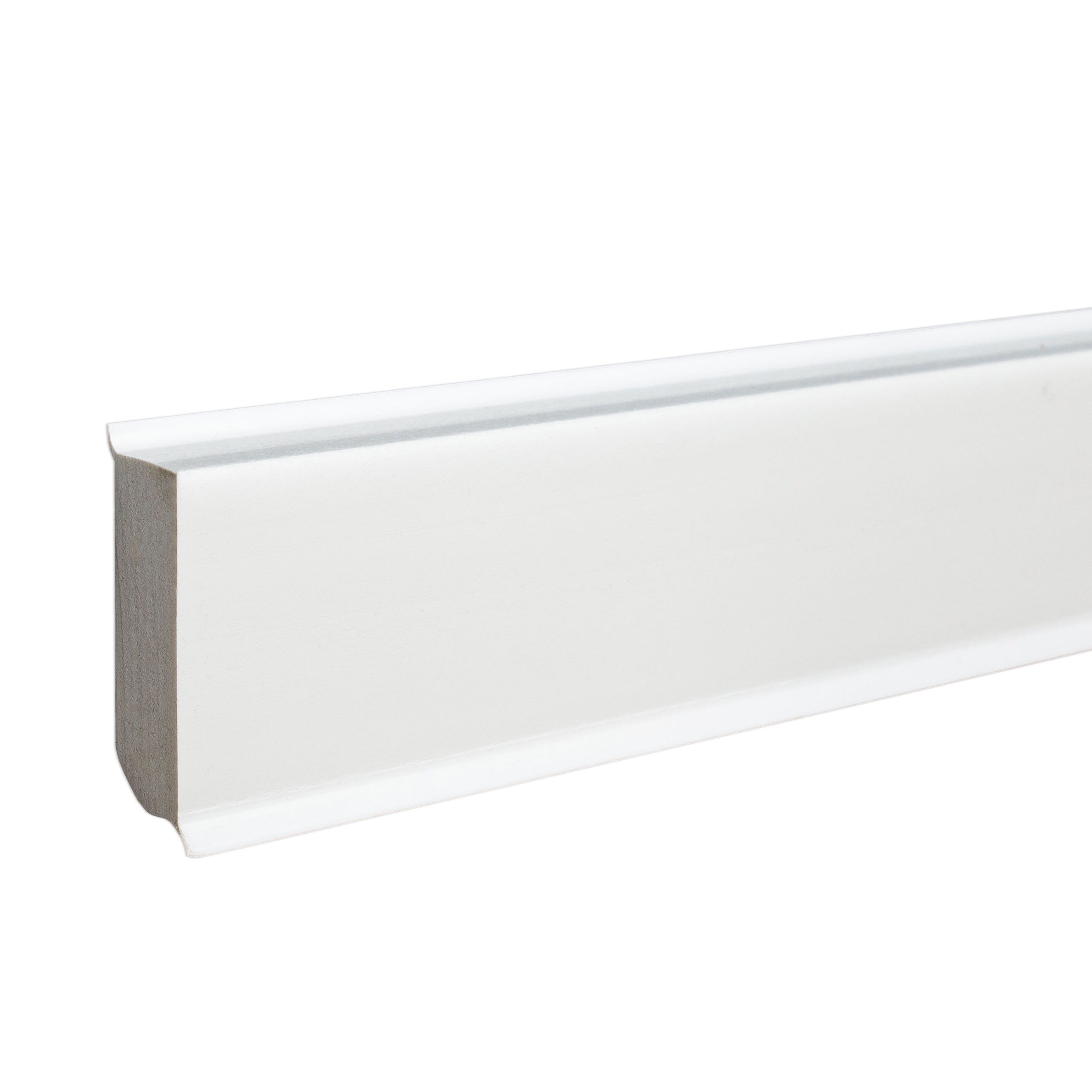 Fußleiste | PVC | Sockelleiste | Savona | 13 x 40 x 2500 mm | durchgefärbte Weichlippe | weiß