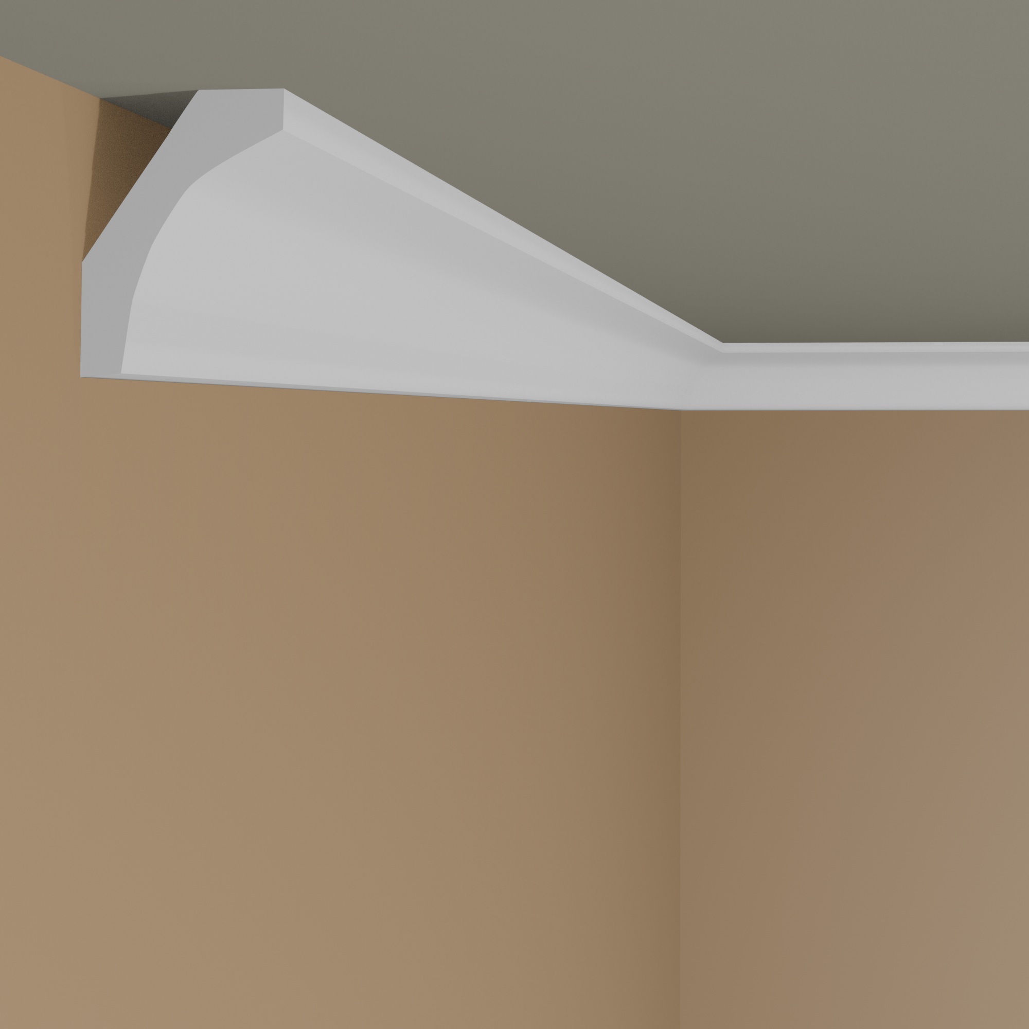 Elite Decor | Stuckleiste P944 | Polyurethan | 69 x 61 x 2000 mm | Styropor Deckenleiste | Weiß