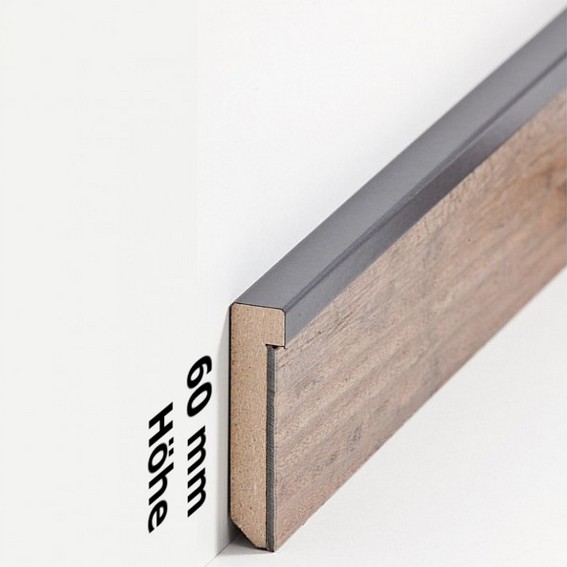 Design Fußleiste für Vinylboden "Frankfurt" - anthrazit - 6 mm Höhe (MDF foliert - 725.5128) (Default)