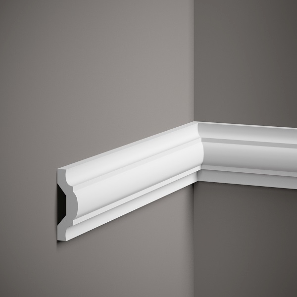 Mardom Wandleiste MDD351 Profoam 25 x 76 x 2000 mm Weiß Zierleiste Stuckleiste