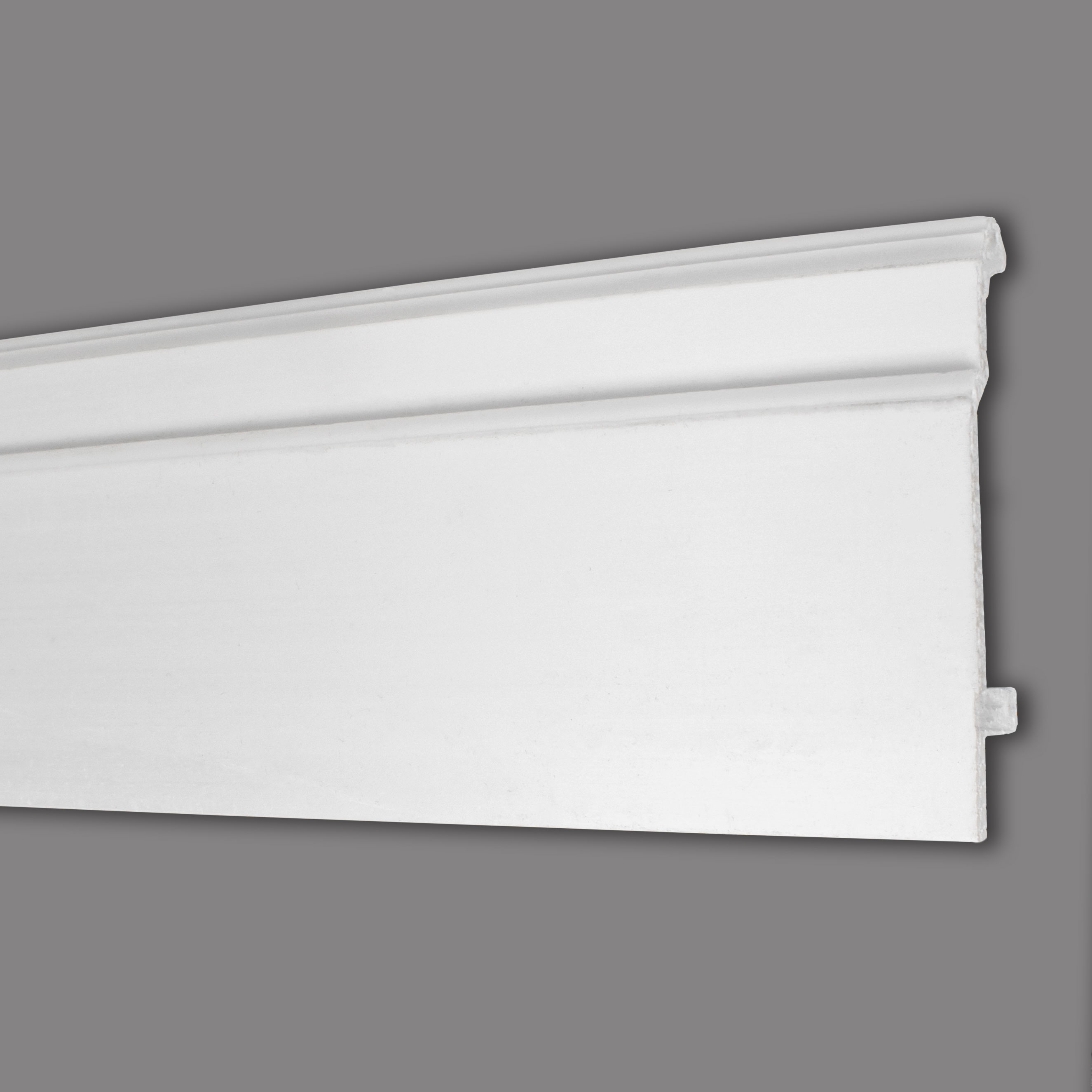 Marbet Sockelleiste "HF-1" Kunststoff 24.5 x 108 x 2000 mm Weiß moderne Fußleiste
