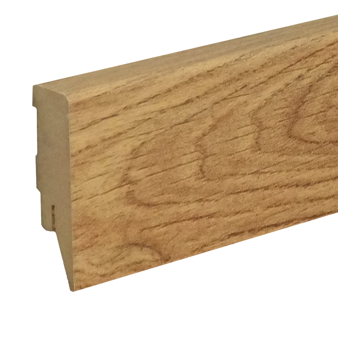 Sockelleiste / Fußleiste / Bodenleiste Lecco-104 (73269) | 16 x 58 x 2500 mm | Rusik oak Gold
