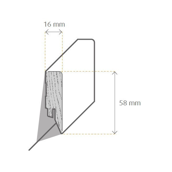 Zeichnung Sockelleiste / Fußleiste / Bodenleiste Mortara-5 (7235)