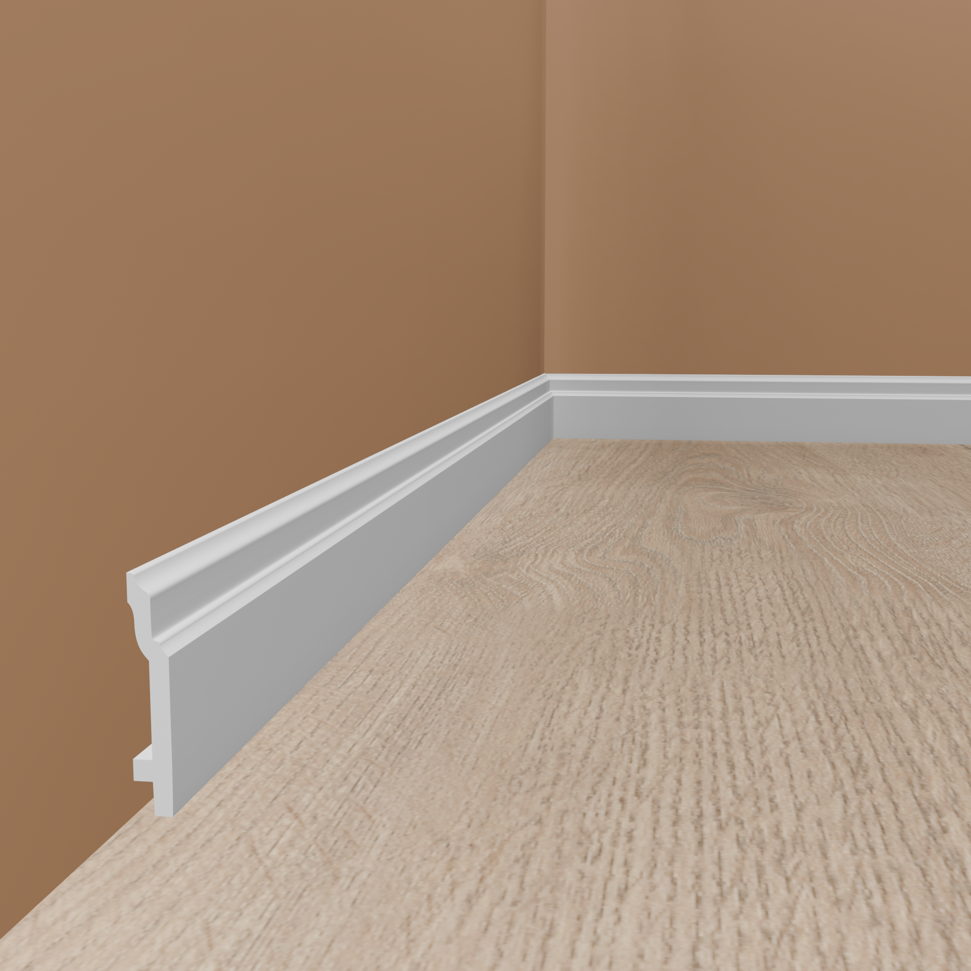 Marbet Sockelleiste "HF-1" Kunststoff 24.5 x 108 x 2000 mm Weiß moderne Fußleiste Marbet Sockelleiste "HF-1" Kunststoff 24.5 x 108 x 2000 mm Weiß moderne Fußleiste