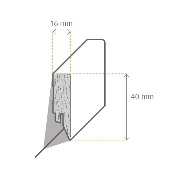 Zeichnung Sockelleiste / Fußleiste / Bodenleiste Taverone-1 (7329)