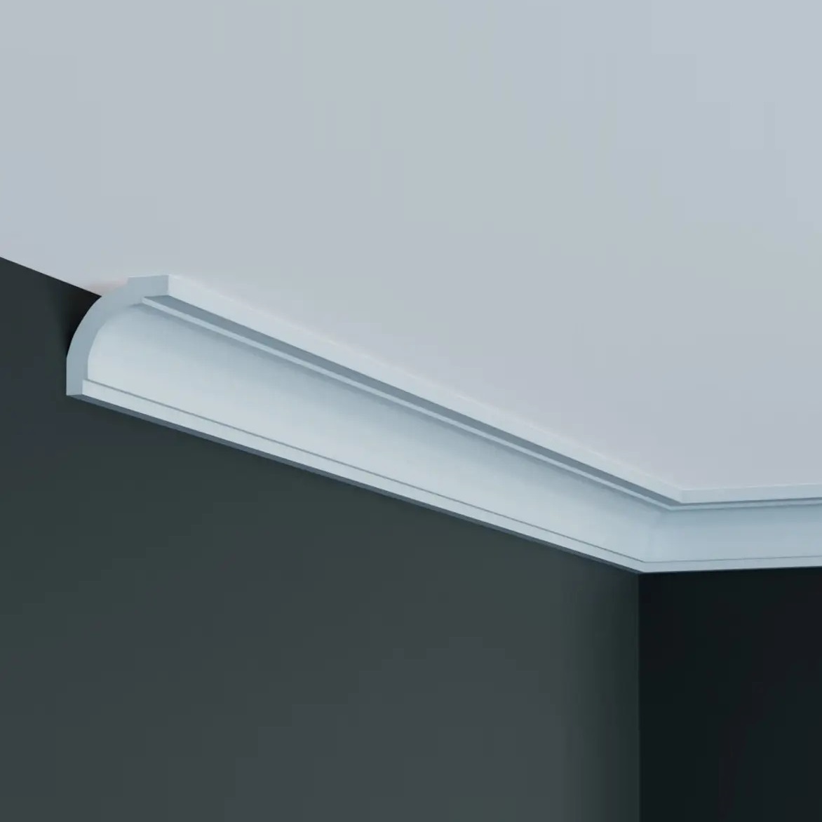 Elite Decor | Stuckleiste P932| Polyurethan | 40 x 40 x 2000 mm | Styropor Deckenleiste | Weiß