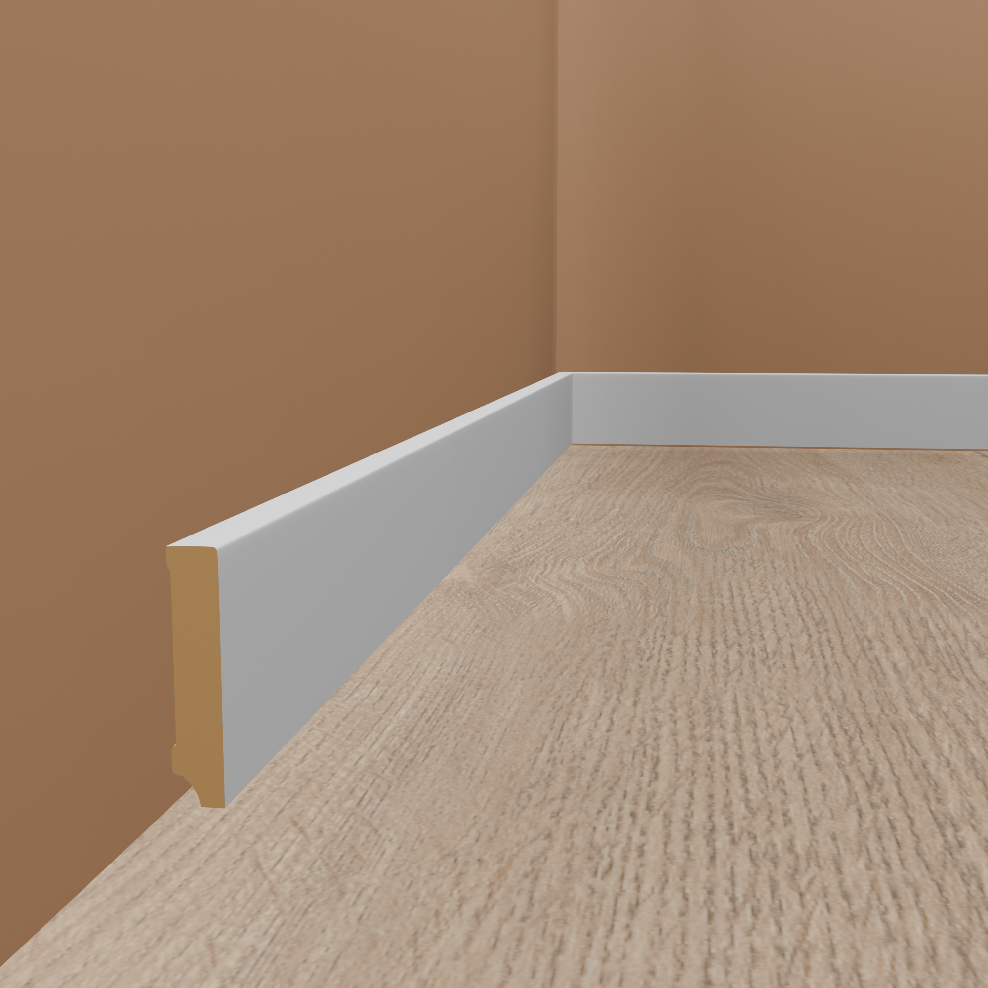 Sockelleiste "Gera" MDF 19 x 96 x 2500 mm Weiß Modern by PROVISTON