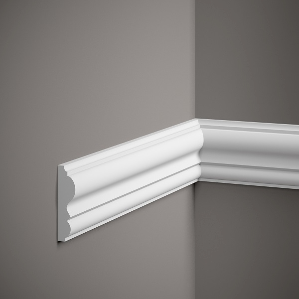 Mardom Wandleiste MDD338 Profoam 21 x 80 x 2000 mm Weiß Zierleiste Robust