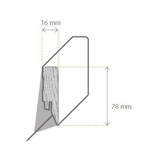Zeichnung Sockelleiste / Fußleiste / Bodenleiste Mortara-3 (72297)
