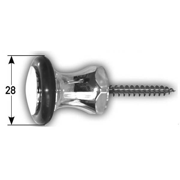 Türstopper, für Bodenmontage, 28 mm Durchmesser Türstopper, für Bodenmontage, 28 mm Durchmesser