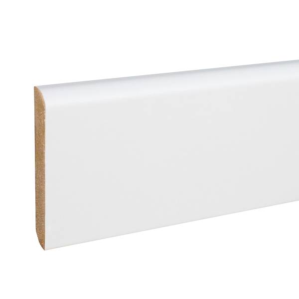 PROVISTON | Sockelleiste | Abgerundetes Profil | 10 x 58 x 2500 mm | MDF foliert | Weiß | Modern PROVISTON | Sockelleiste | Abgerundetes Profil | 10 x 58 x 2500 mm | MDF foliert | Weiß | Modern
