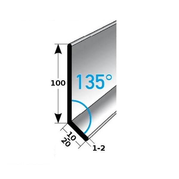 Auer | Sockelleiste Metall | H 100 mm | Winkel 135° | Sockelleiste Aluminium | Wasserfest | Modern Auer | Sockelleiste Metall | H 100 mm | Winkel 135° | Sockelleiste Aluminium | Wasserfest | Modern