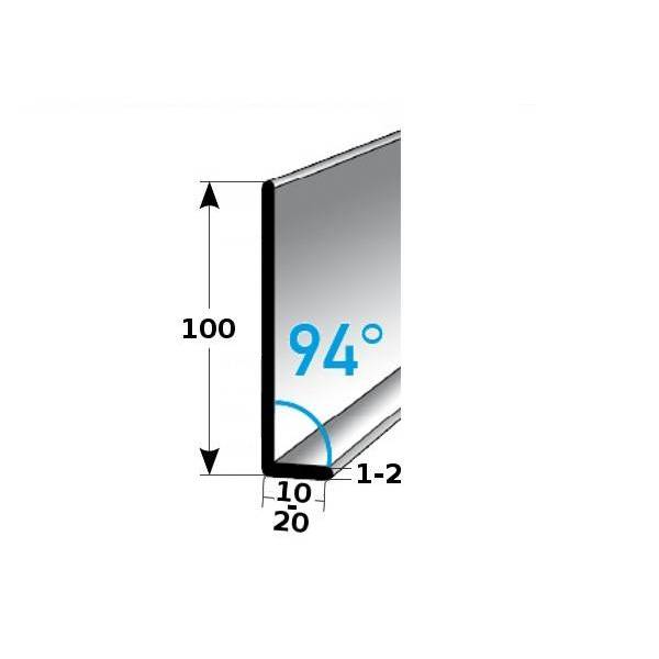 Auer | Sockelleiste Metall | H 100 mm | Winkel 94° | Sockelleiste Aluminium | Wasserfest | Modern Auer | Sockelleiste Metall | H 100 mm | Winkel 94° | Sockelleiste Aluminium | Wasserfest | Modern