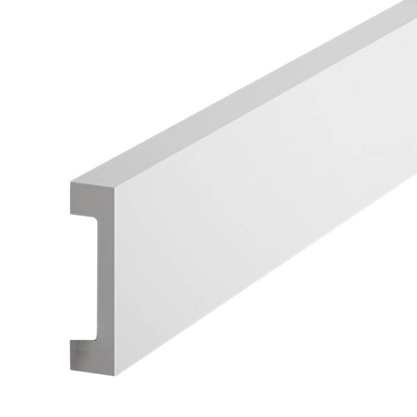PROVISTON | Sockelleiste "NE008P" | 17 x 80 x 2000 mm | Satin Weiß | Fußleiste | Mit Kabelkanal PROVISTON | Sockelleiste "NE008P" | 17 x 80 x 2000 mm | Satin Weiß | Fußleiste | Mit Kabelkanal