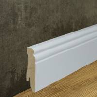 Neuhofer | Sockelleiste "Düren" | FU085L | MDF | 19 x 80 x 2400 mm | Weiß | Berliner Profil