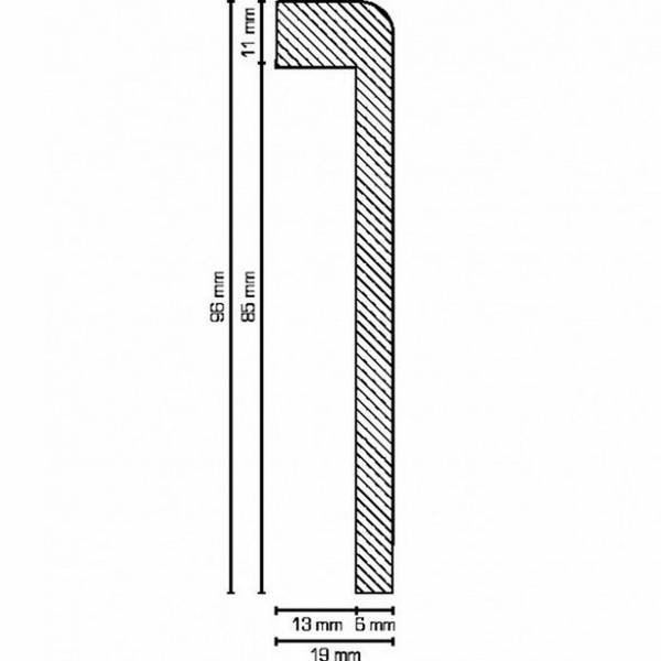 Innen- oder Außenwinkel Für Abdeckleiste Bis 85 mm Höhe 19 x 96 mm MDF Weiß by PROVISTON