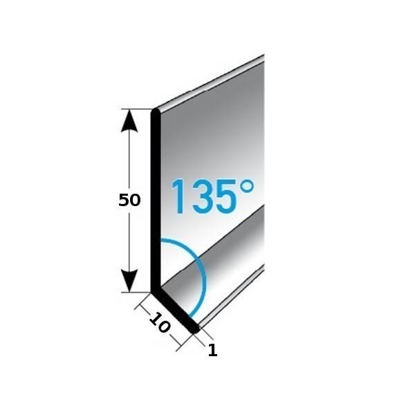 Fußleiste / Sockelleiste (TYP 5) aus Edelstahl, Höhe: 5 mm, mit verschiedenen Breiten, Materialstärken und Befestigungsarten, Winkel: 135°-gebohrt-1 mm-1 mm... Fußleiste / Sockelleiste (TYP 5) aus Edelstahl, Höhe: 5 mm, mit verschiedenen Breiten, Materialstärken und Befestigungsarten, Winkel: 135°-gebohrt-1 mm-1 mm (Default)