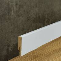 Neuhofer | Sockelleiste "Euskirchen" | FU054L | MDF | 12 x 58 x 2400 mm | Weiß | Fußleiste