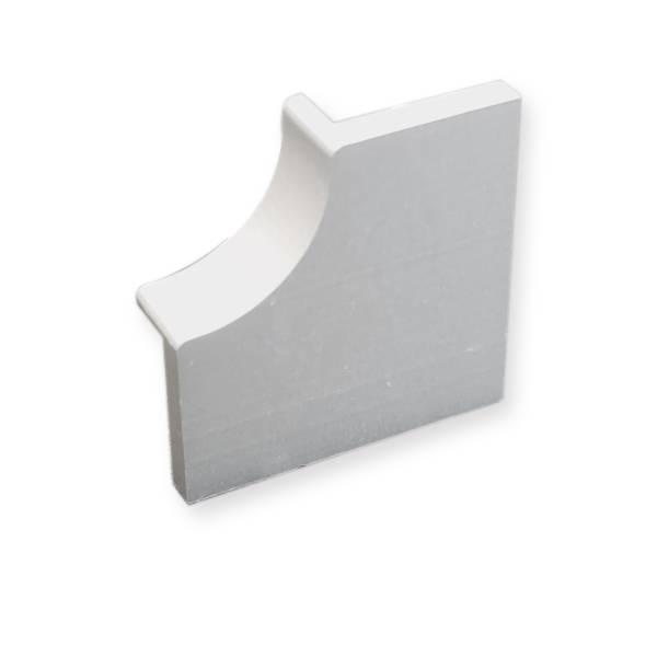 Endstück Rechts für Wandkantenprofil 22 x 22 mm Aluminium Hohlkehlprofil Steckverbindung Küberit