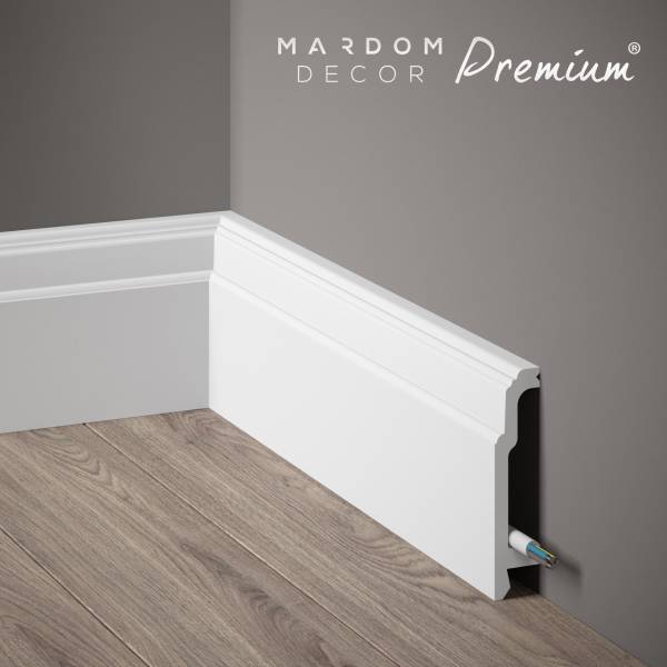 Mardom Sockelleiste MD363P Polyforce 23 x 106 x 2000 mm Weiß Premium Satin beschichtet Kabelkanal Mardom Sockelleiste MD363P Polyforce 23 x 106 x 2000 mm Weiß Premium Satin beschichtet Kabelkanal