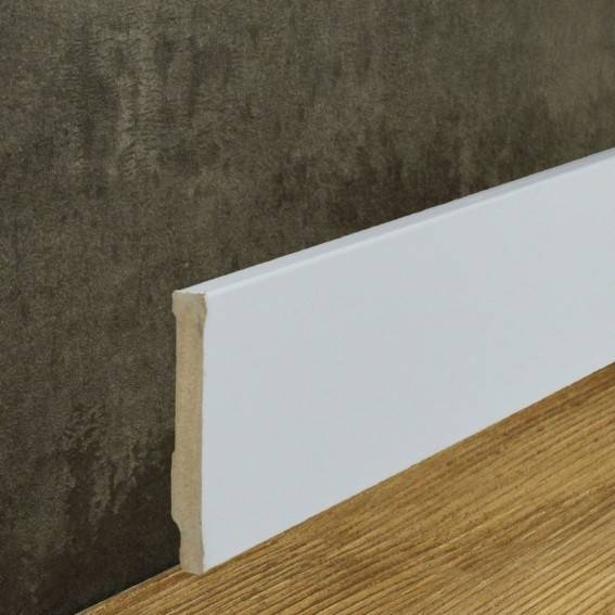 Südbrock | Sockelleiste 721.108 | 10 x 80 x 2500 mm | MDF-Kern Foliert | Weiß Südbrock | Sockelleiste 721.108 | 10 x 80 x 2500 mm | MDF-Kern Foliert | Weiß