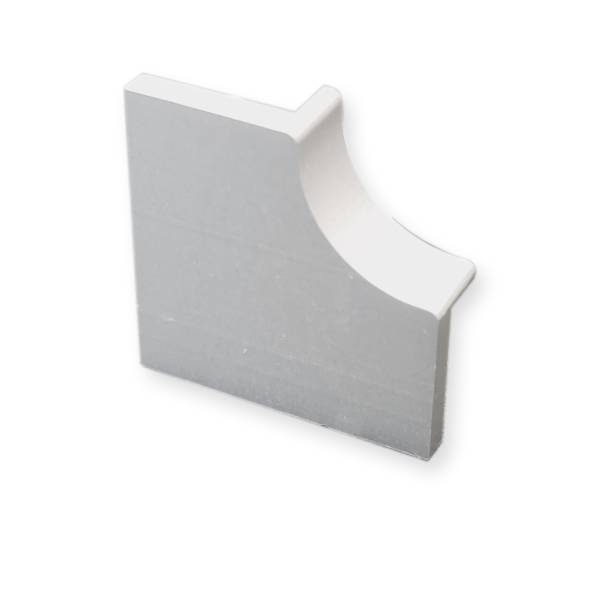 Endstück Links für Wandkantenprofil 22 x 22 mm Aluminium Hohlkehlprofil Steckverbindung Küberit