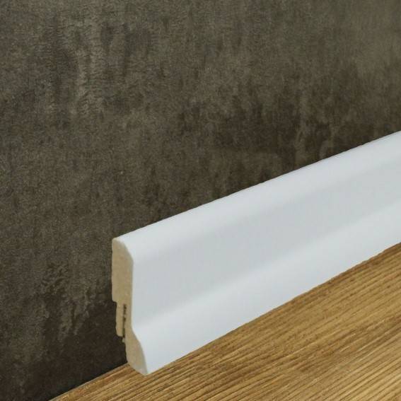 Südbrock | Sockelleiste 722.631 | 20 x 60 mm | MDF-Kern | Weiß foliert Südbrock | Sockelleiste 722.631 | 20 x 60 mm | MDF-Kern | Weiß foliert