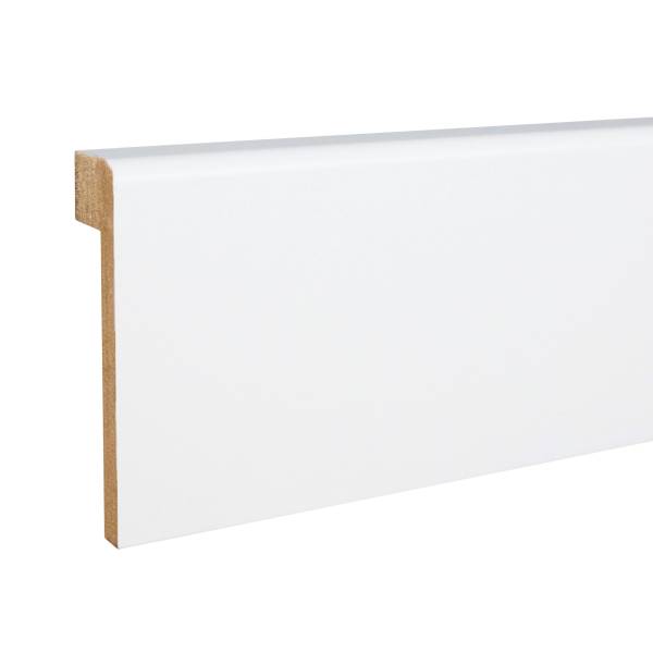 PROVISTON | Fliesenabdeckleiste | Bis 65 mm Höhe | 19 x 80 x 2500 mm | MDF foliert | Weiß | Modern PROVISTON | Fliesenabdeckleiste | Bis 65 mm Höhe | 19 x 80 x 2500 mm | MDF foliert | Weiß | Modern