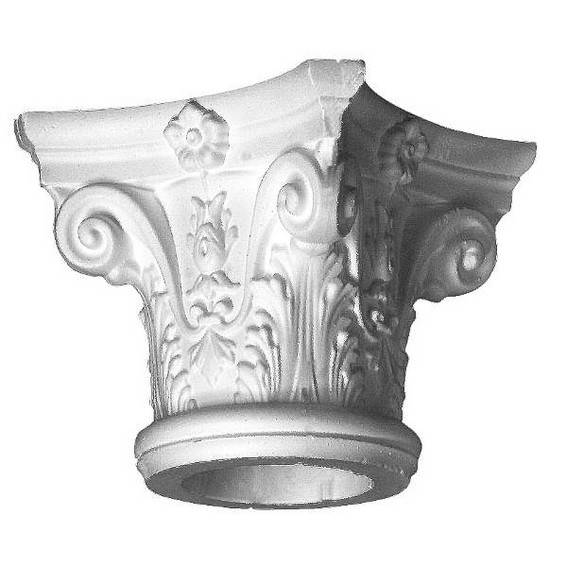 Wiesemann | Säulenkapitell &quot;Classic&quot; | Polystyrol | 360 x 305 mm | Dekosäulenkopf | Zierelement