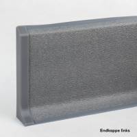Südbrock | Endstücke Links für Sockelleiste "Rimini" | Kunststoff | 12.8 x 60 mm | Grau
