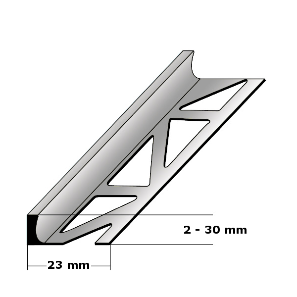 Auer | Dehnungsfugen- & Fliesenprofile Renesse | Breite 23 mm | Länge 2500 mm | Aluminium Auer | Dehnungsfugen- & Fliesenprofile Renesse | Breite 23 mm | Länge 2500 mm | Aluminium