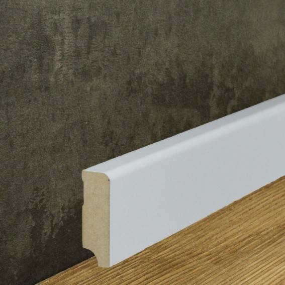 Südbrock | Klassische Sockelleiste 720.058 | 19 x 58 mm | MDF-Kern | Weiß foliert Südbrock | Klassische Sockelleiste 720.058 | 19 x 58 mm | MDF-Kern | Weiß foliert