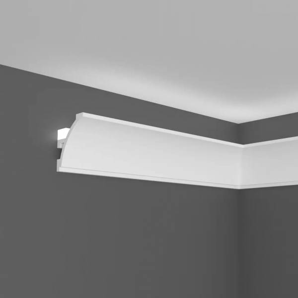 Elite Decor Lichtleiste KH904| Polystyrol 45 x 52 x 2000 mm Weiß Styropor Deckenleiste Elite Decor Lichtleiste KH904| Polystyrol 45 x 52 x 2000 mm Weiß Styropor Deckenleiste