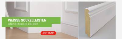 Weiße Sockelleisten